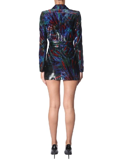 Shop Dsquared2 Long Sleeve Dress In Multicolor