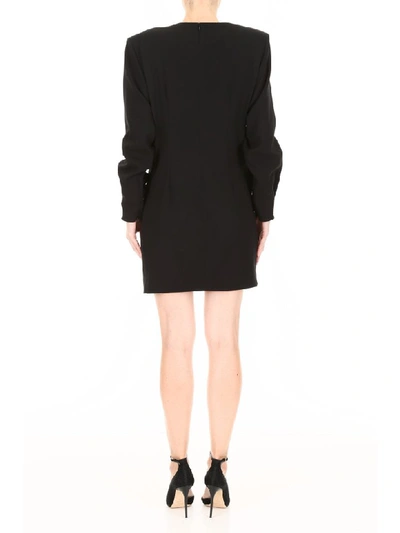 Shop Alessandra Rich Mini Dress With Bows In Black (black)