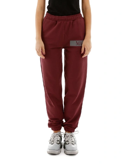 Shop Muf10 Logo Joggers In Fig (red)