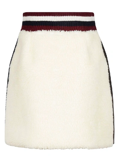 Shop Tommy Hilfiger Teddy Fur Mini Skirt In Multicolor