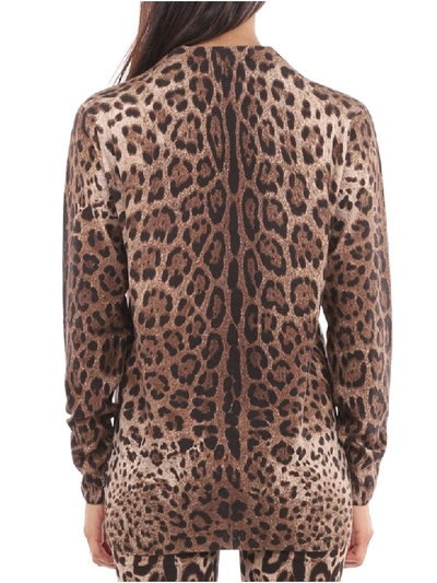 Shop Dolce & Gabbana Leo Sweater In Animalier