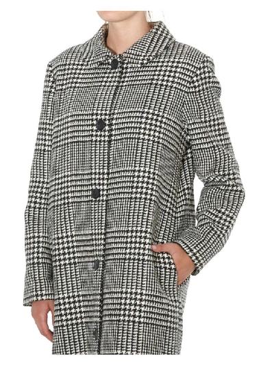 Shop Apc A.p.c. Peel Pied De Poule Coat In Grey