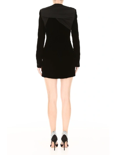 Shop Alexander Wang Dress With Wrap Detail On The Shoulders In Black (black)