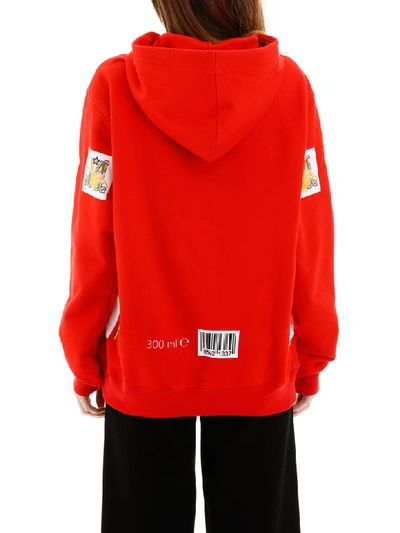 Shop Moschino Budweiser Hoodie In Fantasia Rosso 112 (red)