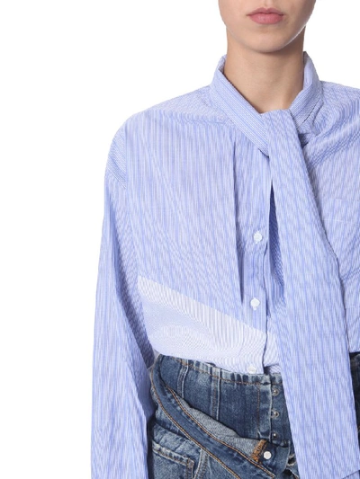 Shop Ben Taverniti Unravel Project Oversize Fit Shirt In Celeste