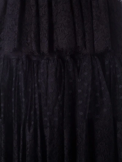 Shop Dolce & Gabbana Layered Skirt In Black