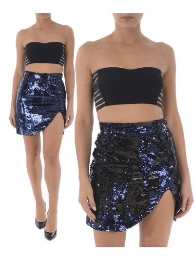 Shop Amen Skirt In Blu/nero
