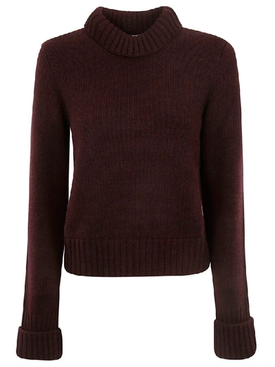 Shop Saverio Palatella Knitted Sweater In Red