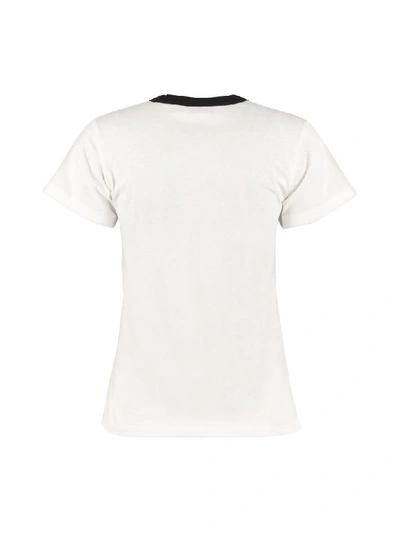 Shop Lanvin Printed Cotton T-shirt In White