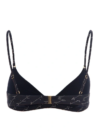 Shop Stella Mccartney Monogram Bikini Top In Black