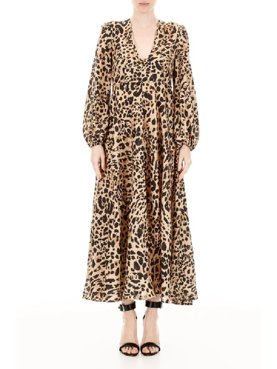 Shop Zimmermann Leopard-printed Dress In Leopard (beige)