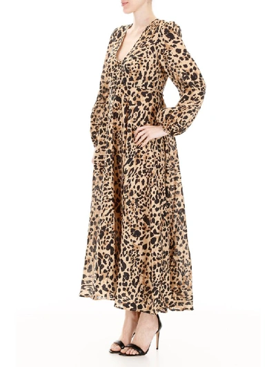 Shop Zimmermann Leopard-printed Dress In Leopard (beige)