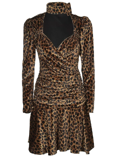 Shop Attico Leopard Print Mini Dress