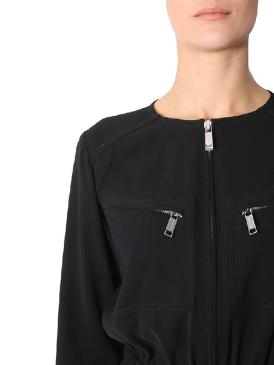 Shop Michael Michael Kors Multi-pocket Suit With Zip In Nero