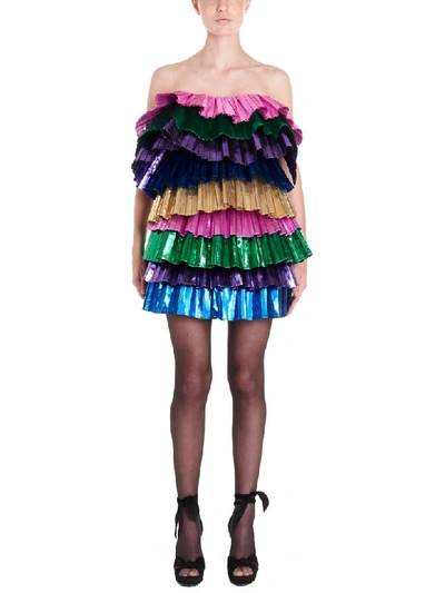 Shop Attico Dress In Multicolor