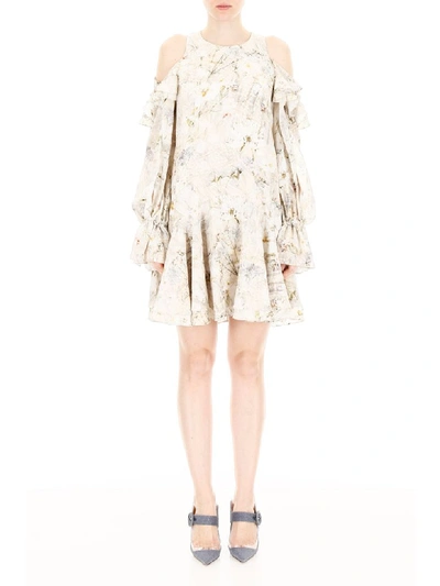 Shop Alexander Mcqueen Ophelia Dress In Ivory Mix (white)