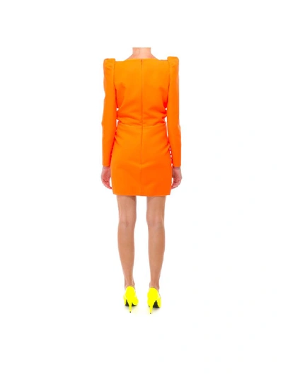 Shop Saint Laurent Mini Dress In Orange