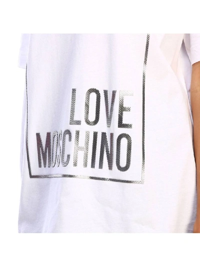 Shop Love Moschino Maxi Print In White