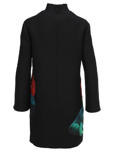Shop Valentino Lovers Print Dress In Black Multicolor