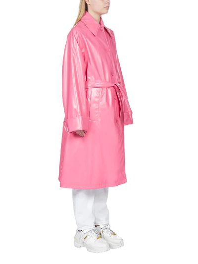 Shop Mm6 Maison Margiela Oversized Trench Coat In Barbie Pink