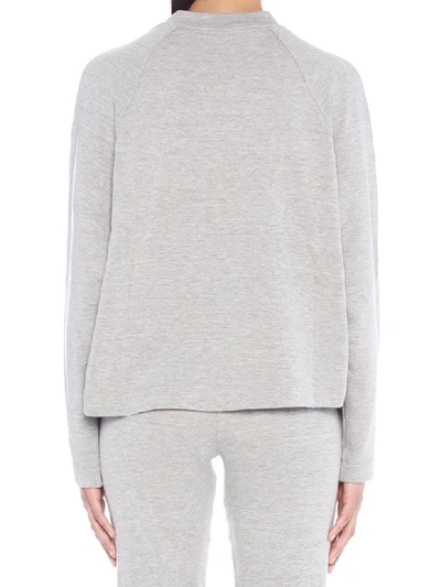 Shop Theory Raglan Crew Pullover Sweatshirt In Grey