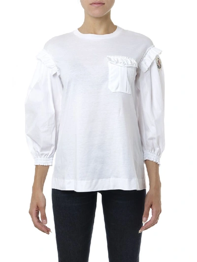 Shop Moncler Genius Simone Rocha White Cotton T-shirt