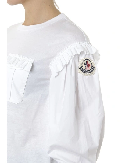 Shop Moncler Genius Simone Rocha White Cotton T-shirt