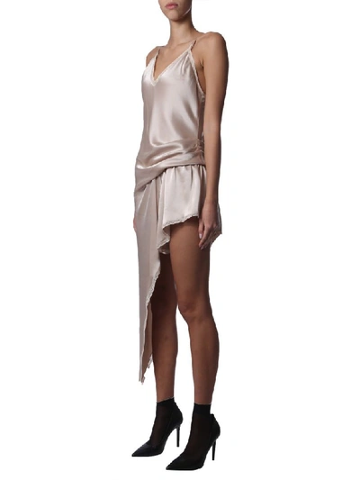 Shop Alexander Wang Asymmetrical Dress In Bianco