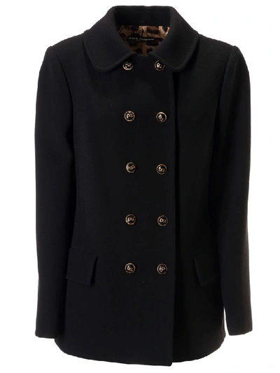 Shop Dolce & Gabbana Double Buttoned Jacket In Black