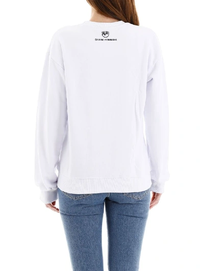 Shop Chiara Ferragni Team Ferragni Sweatshirt In White (white)