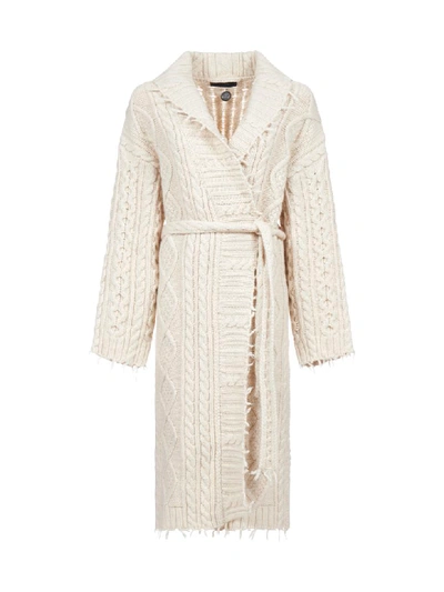 Shop Alanui Coat In Lapponia White