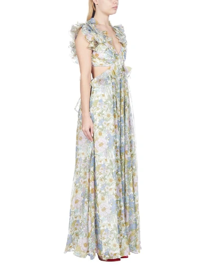 Shop Zimmermann Super Eight Dress In Blue Meadow