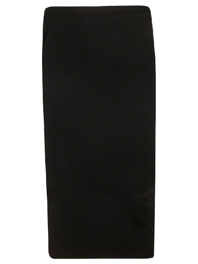 Shop Rick Owens Wrap Back Fitted Skirt In Black