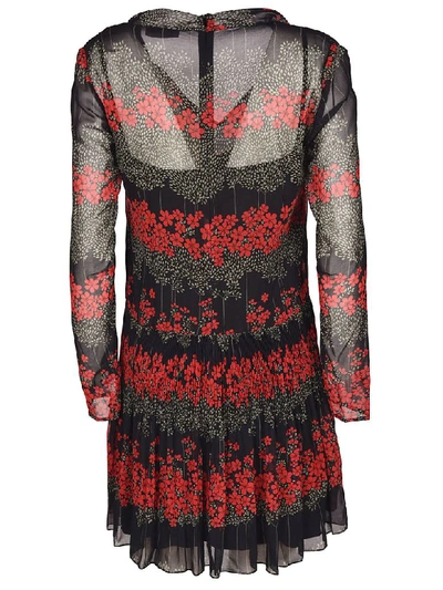Shop Red Valentino Dreaming Peony Dress In Black