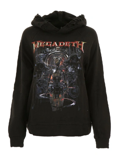 Shop R13 Megadeth Hoodie In Metal Black (grey)