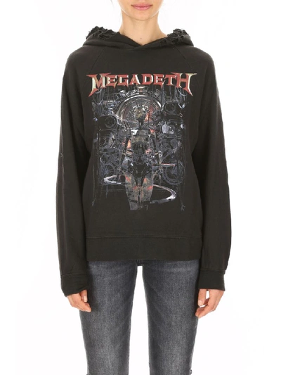 Shop R13 Megadeth Hoodie In Metal Black (grey)