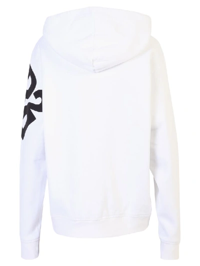 Shop Dsquared2 Printed Hoodie In White