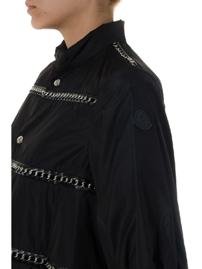 Shop Moncler Genius Black Waterproof Chain Jacket