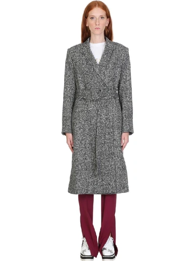 Shop Stella Mccartney Coat In Grey Wool