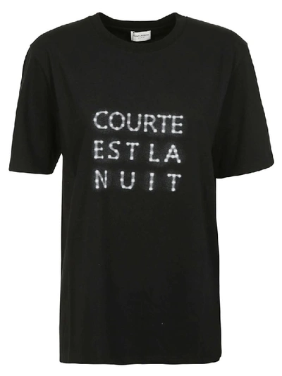 Shop Saint Laurent Printed T-shirt In Black/natural