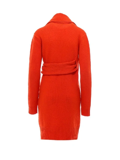 Shop Bottega Veneta Dress In Orange