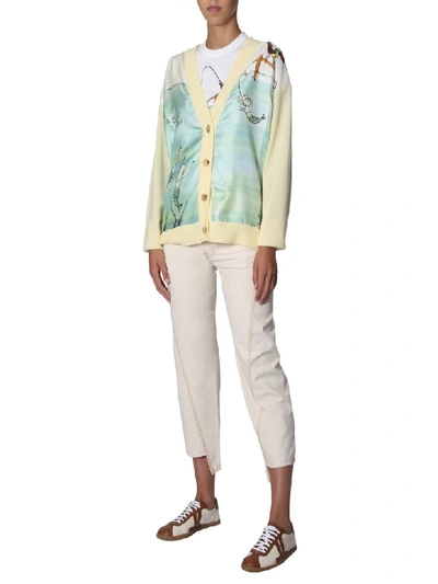 Shop Lanvin Cardigan With Print In Giallo