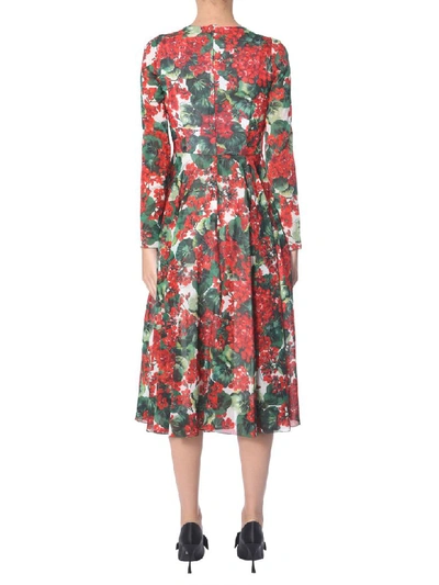 Shop Dolce & Gabbana Dress With Portofino Print In Rosso