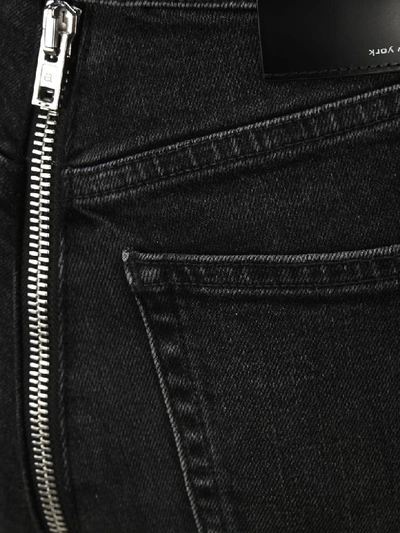 ALEXANDER WANG T T BY ALEXANDER WANG CULT FLEX ZIPPED STRAIGHT-LEG JEANS 11172288