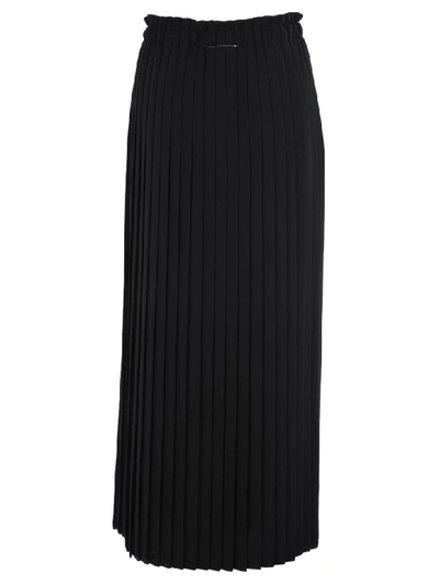 Shop Mm6 Maison Margiela Mm6 Pleated Midi Skirt In Black