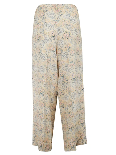 Shop Ibrigu Floral Print Long Trousers In Beige/multicolor