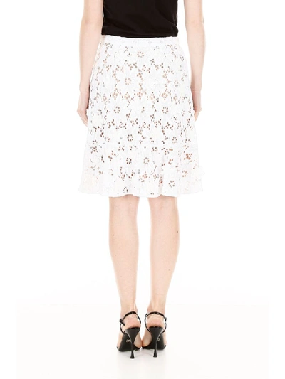 Shop Michael Michael Kors Lace Skirt In White (white)