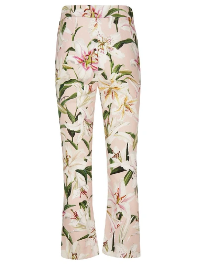 Shop Dolce & Gabbana Floral Print Trousers In Multicolor