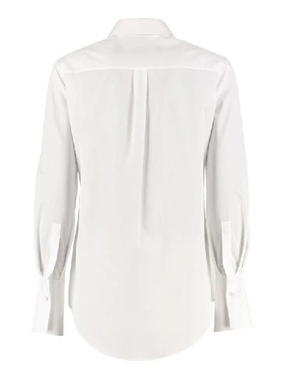 Shop Alexander Mcqueen Ruffled Cotton Shirt In White