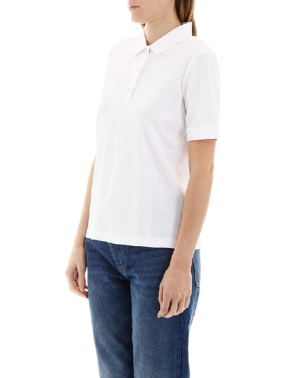 Shop Burberry Malleco Polo Shirt In White (white)